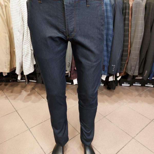 Pantalon chino jean bleu