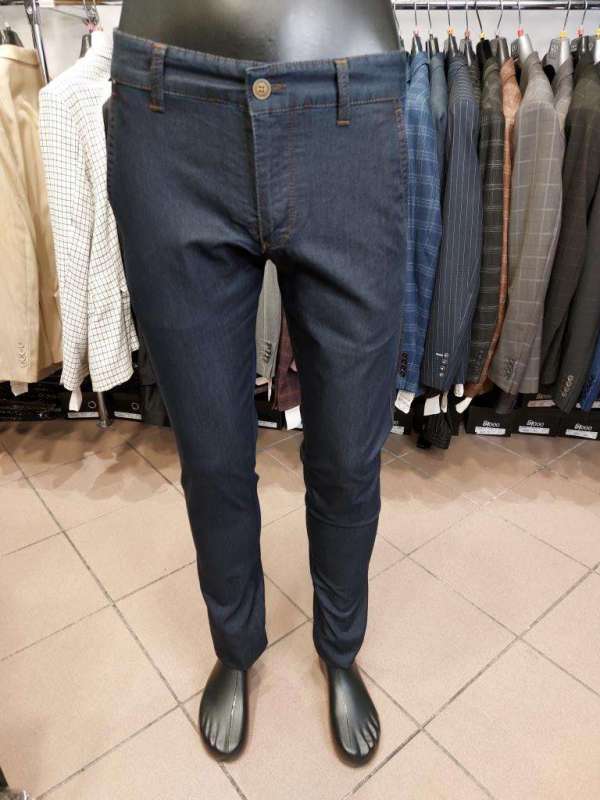 Pantalon chino jean bleu