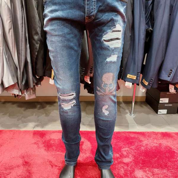 Jean bleu avec strass