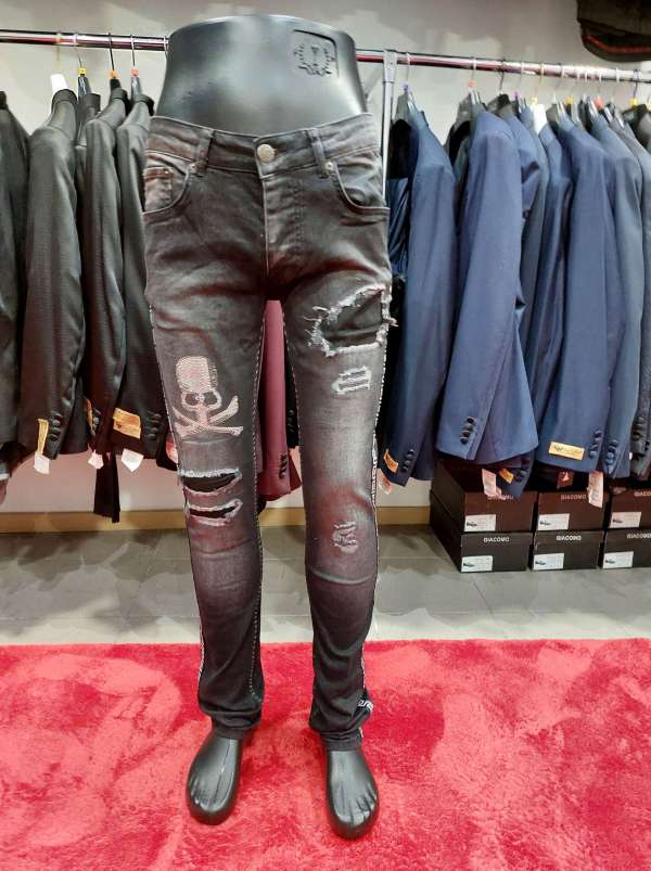 Jean noir avec strass