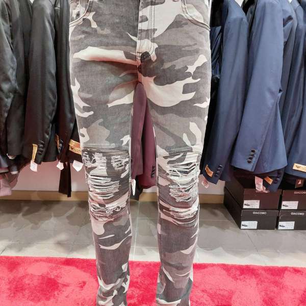 Jean militaire vert clair