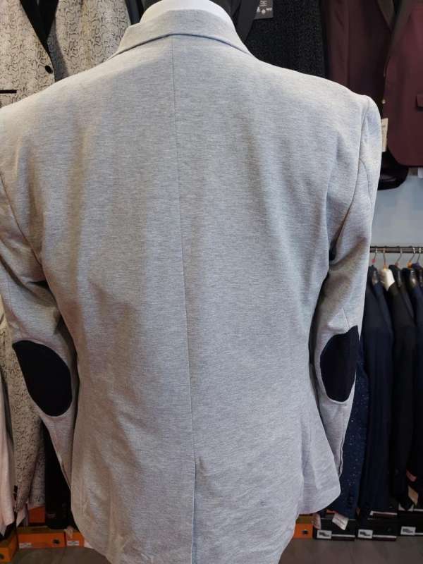 blazer gris clair coudière noir 1 – Image 3