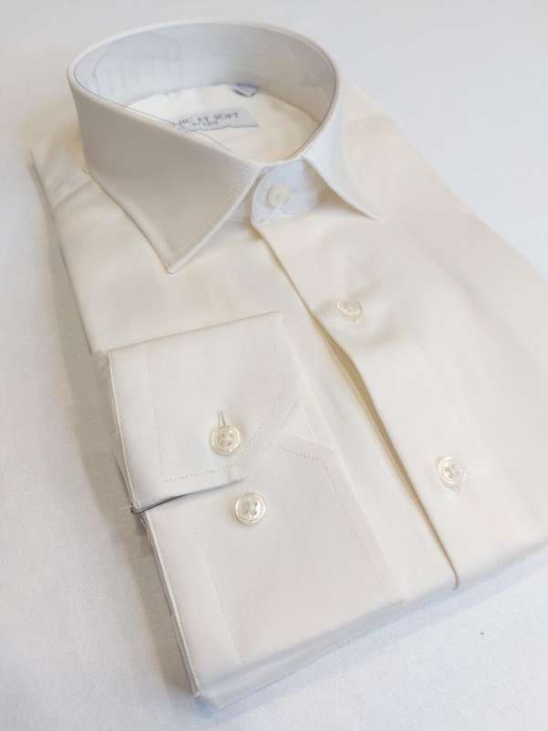 Chemise beige Cotton satiné 1 – Image 2