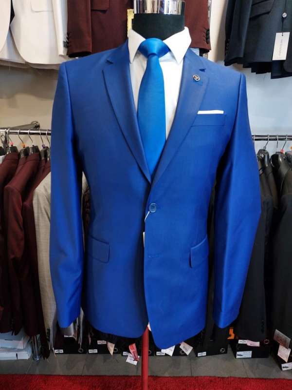 Costume bleu royal unis
