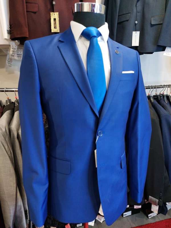 Costume bleu royal unis – Image 2