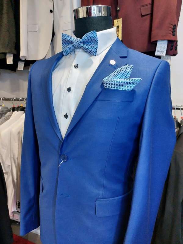 Costume bleu royal unis – Image 4