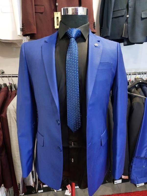 Costume bleu royal unis – Image 5
