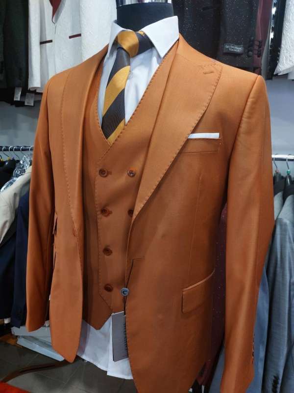 Costume 3 piéces orange terracotta – Image 2