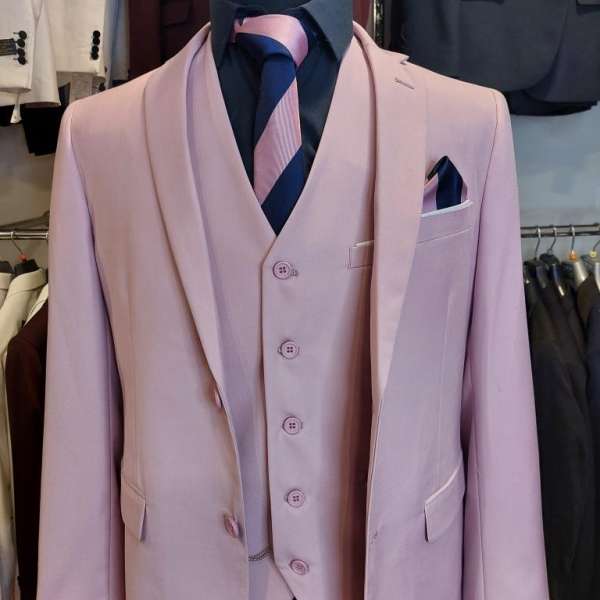 Costume 3 piéces rose