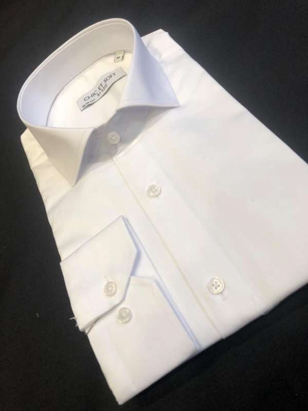 Chemise blanche col italien – Image 2