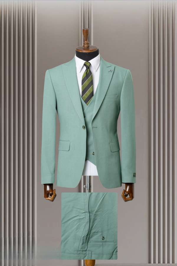 Cos 3 pièces gilet croisé vert sauge