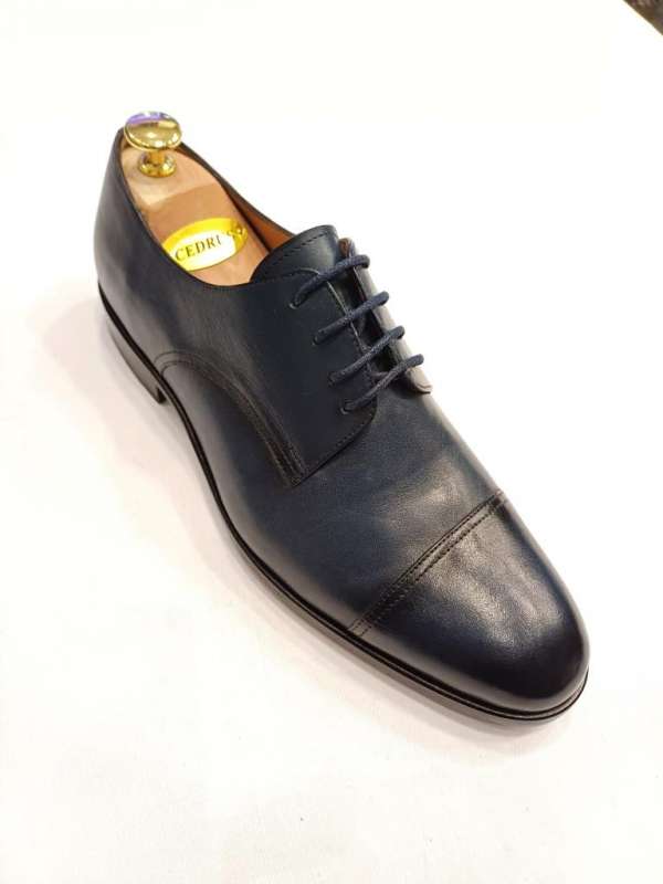 Chaussure derby bleu ligne avant – Image 2