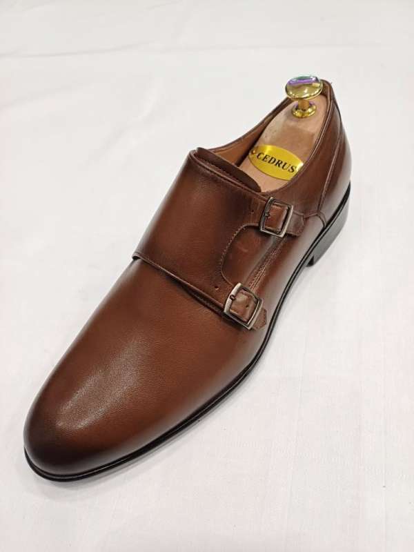 Chaussure marron tabac double boucle – Image 2