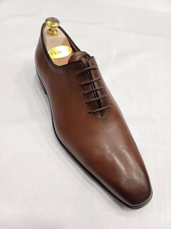 Chaussure richelieu marron tabac bout fin – Image 2