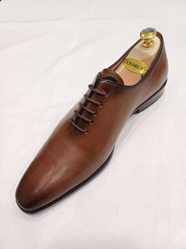 Chaussure richelieu marron tabac bout fin – Image 3