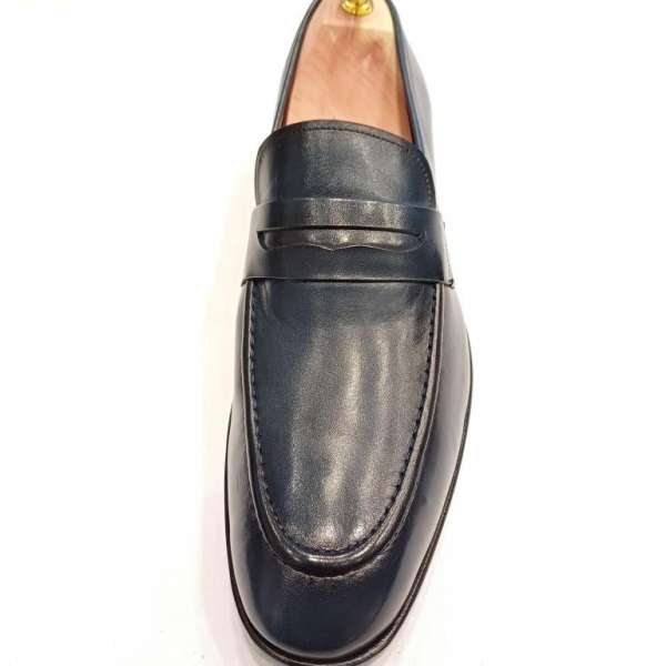 Mocassin penny bleu
