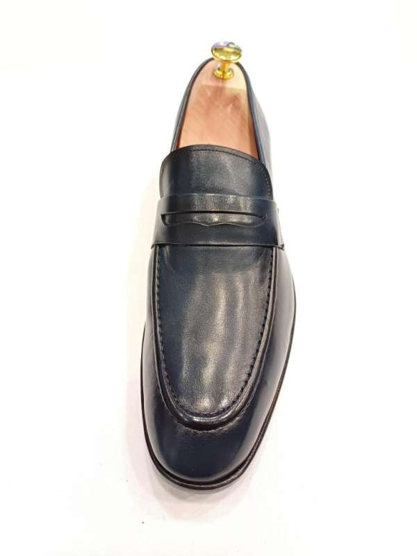 Mocassin penny bleu