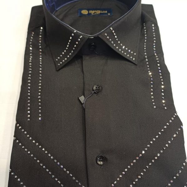 Chemise noir strasse