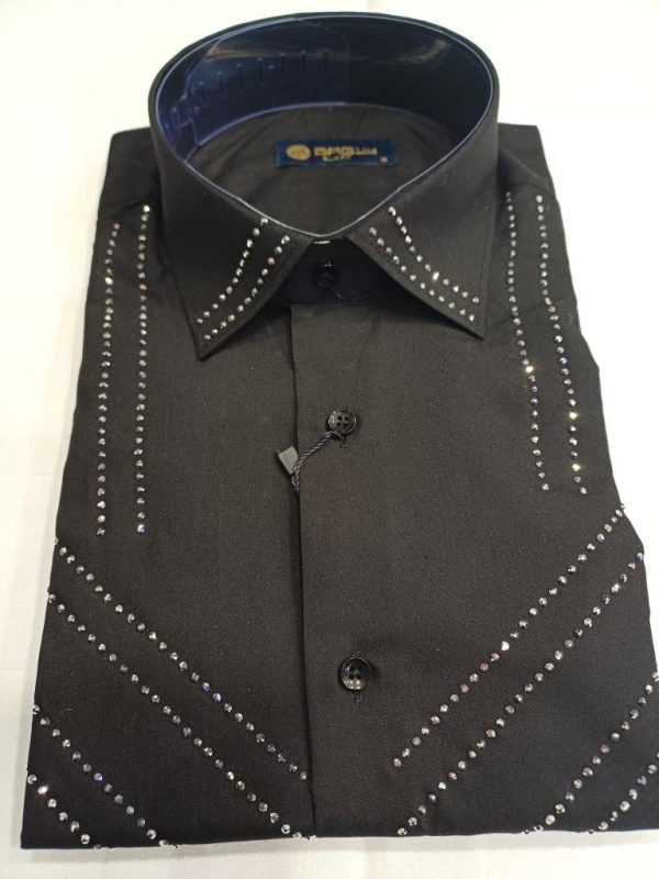 Chemise noir strasse