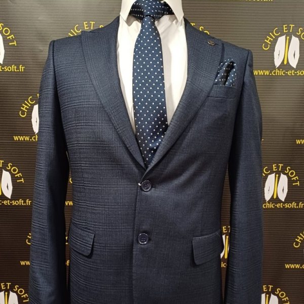 Costume 2 pièces bleu prince galle