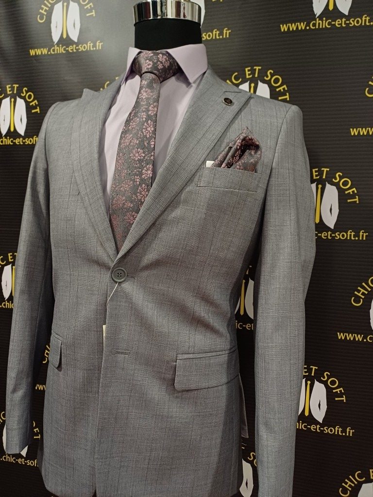 Costume 2 pièces gris prince galle – Image 2