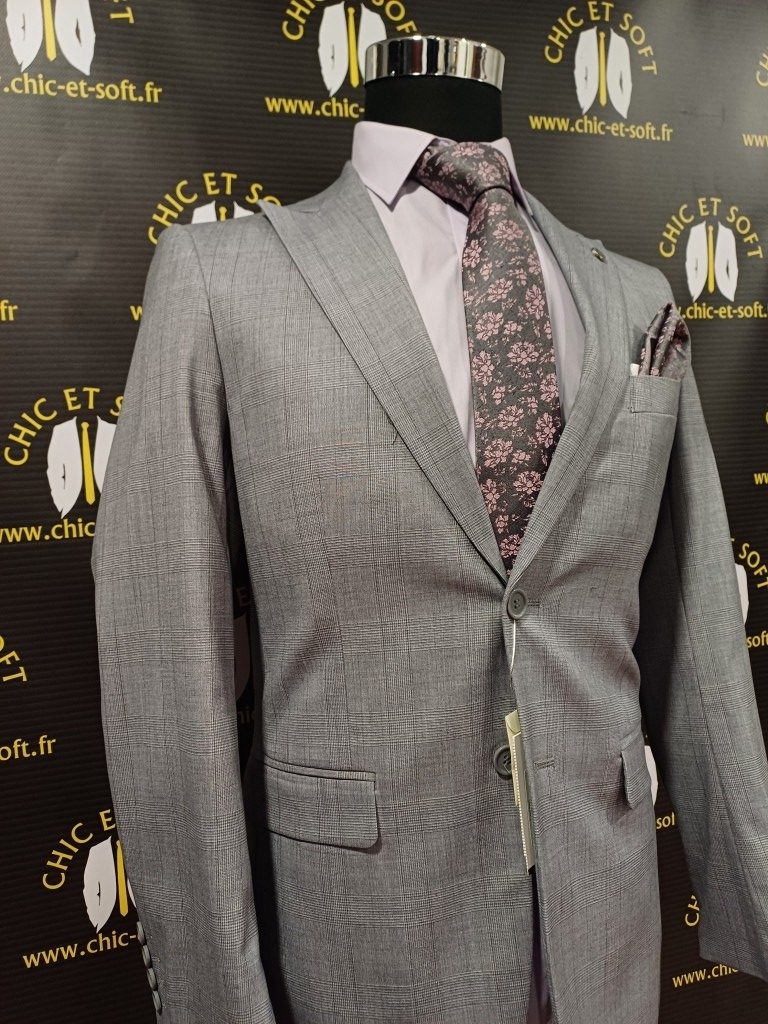 Costume 2 pièces gris prince galle – Image 3