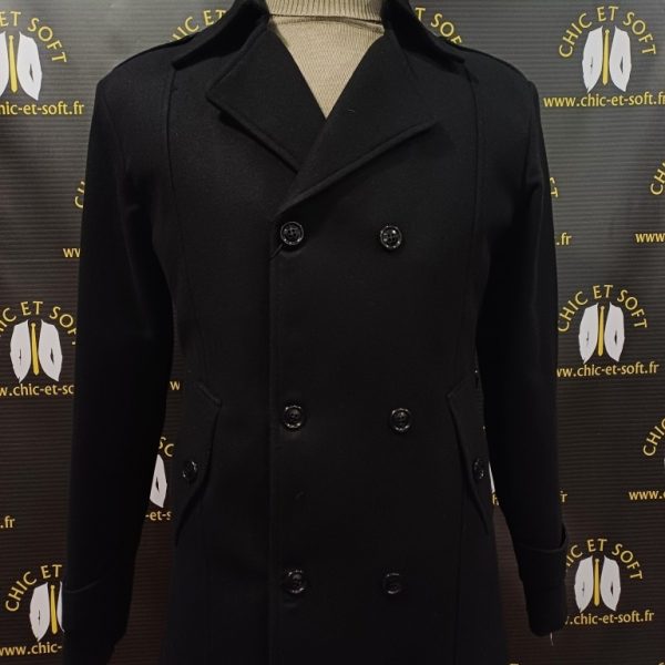 Trench-Coat noir court