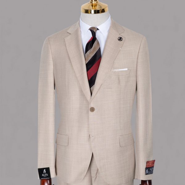 Costume Beige fil à fil 2pièces
